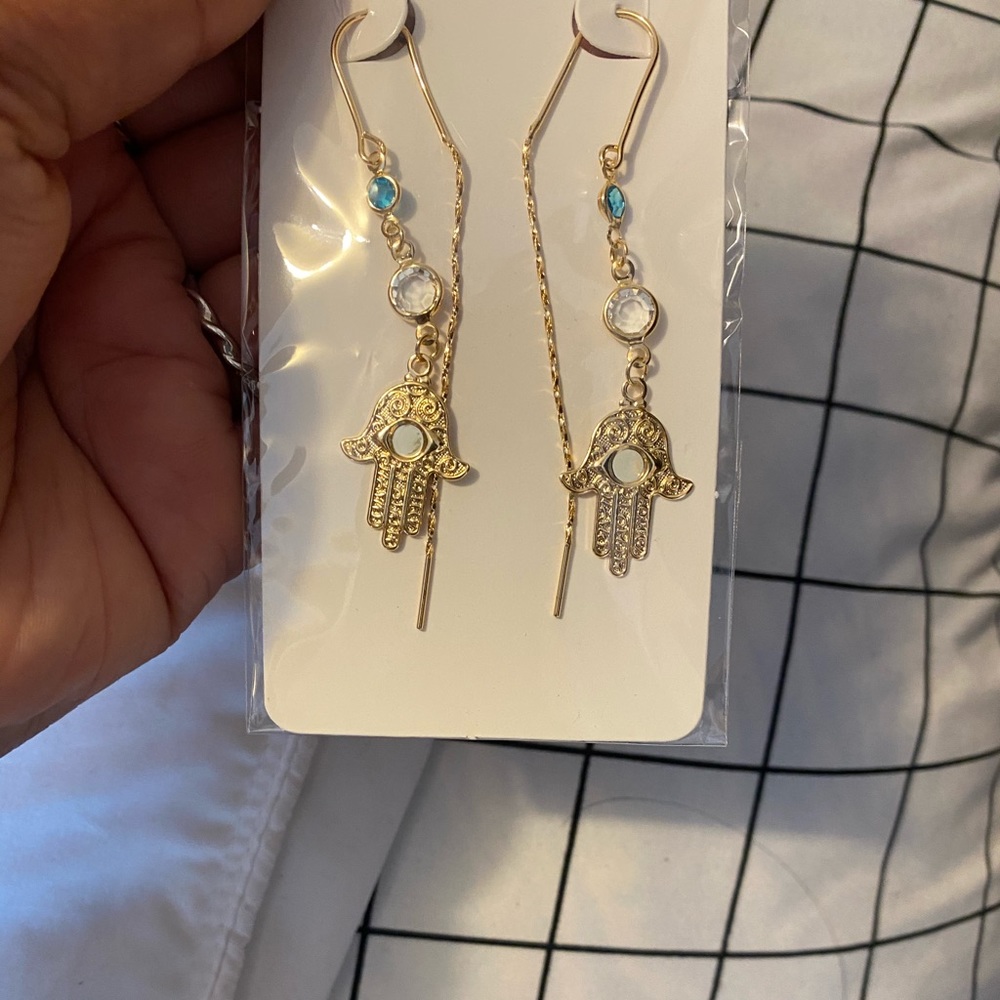 Evil eye earrings